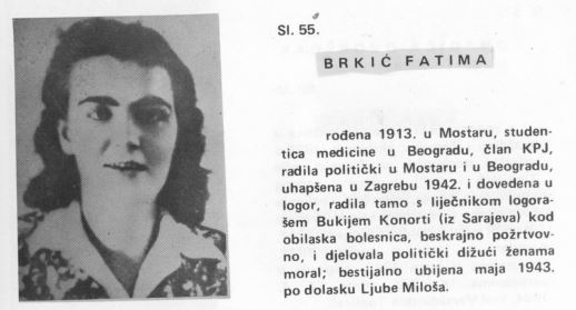 Fatima Brkić, odlomak iz knjige Nataša Mataušić "Žene u logorima NDH"