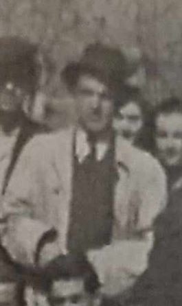 Dušan Mučibabić in 1940, detail from the group photo.