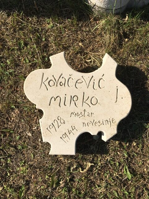 Ploca partizana Mirko J. KOVAČEVIĆ 