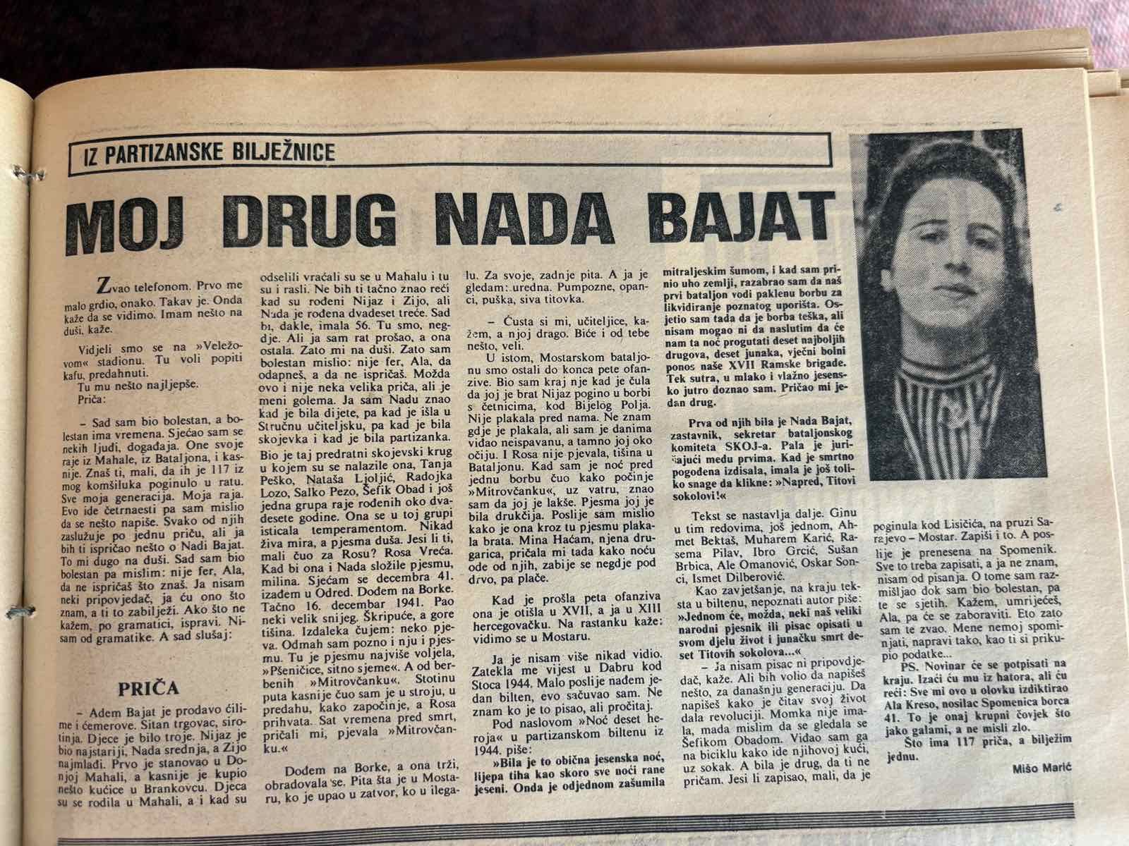 Article about Nada Bajat Article about Nada Bajat