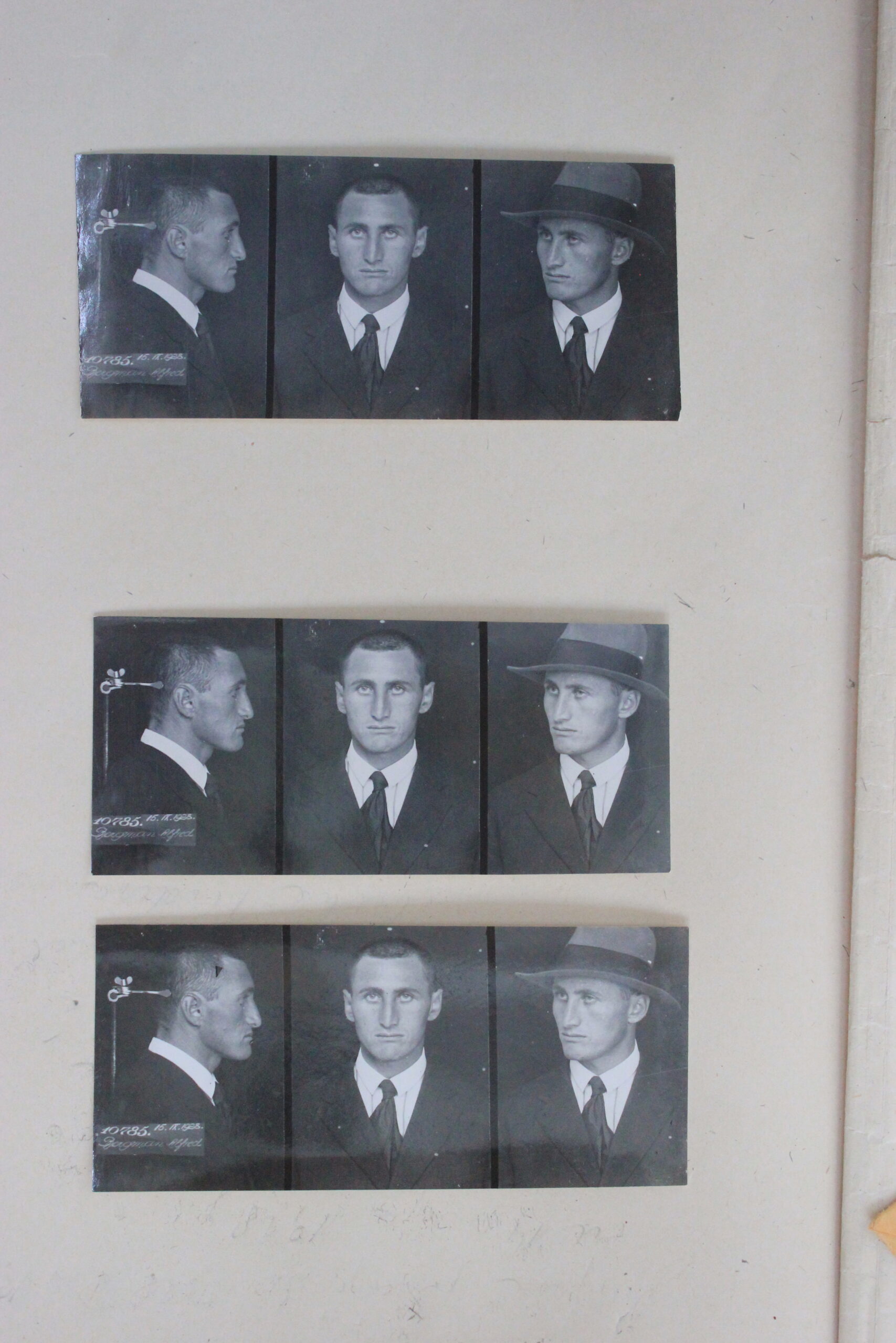 Alfred Bergman, fotografije iz policijskog kartona