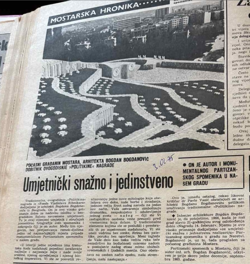 Arhivski članci o spomeniku Arhivski članci o spomeniku