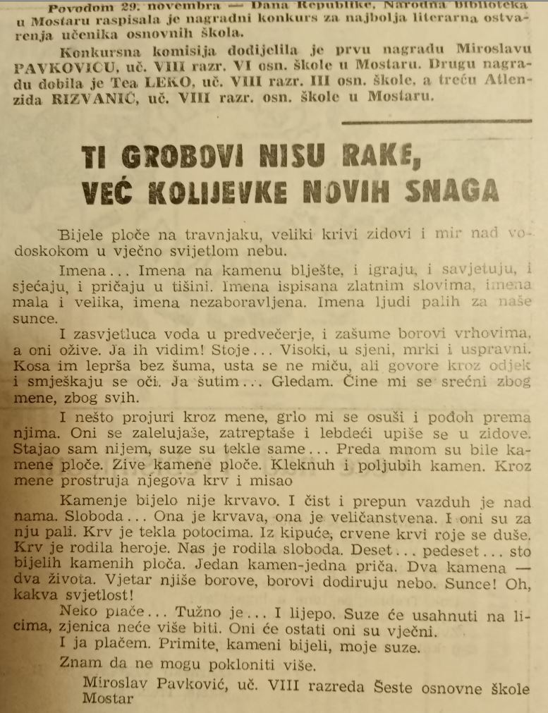 Arhivski članci o spomeniku Arhivski članci o spomeniku