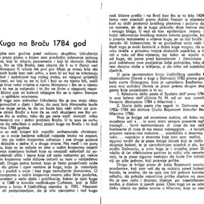 Članak palog borca dr. Vjekoslava Slovinića, u “Bračkom zborniku”