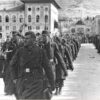 Partizani u oslobođenom Mostaru ulazak kod Musale